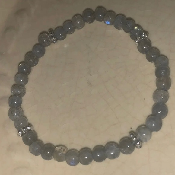 🧿2/$15🧿 New Handmade✋🏼Flashy⚡️Labradorite 3-4mm NaturalStone Stretch Bracelet - Picture 3 of 9